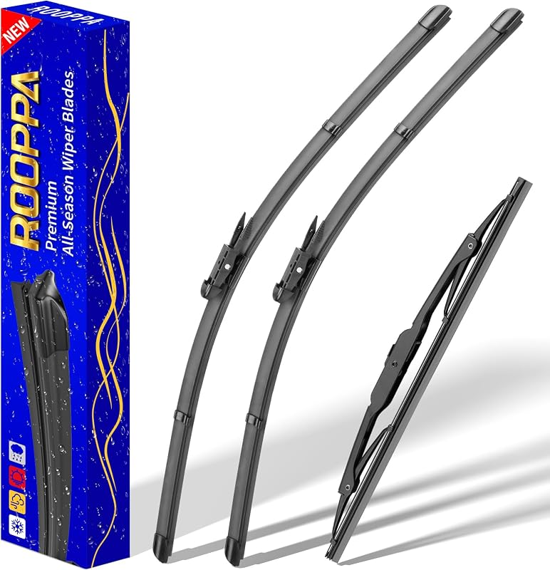Jogo de palhetas do limpador de para-brisa Rooppa para Chevrolet Traverse 2012-2017 – 3 unidades