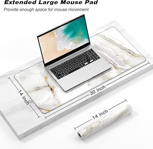 Miniatura 9 de Alfombrilla de mouse extendida para juegos, XXL grande de 30 x 14 pulgadas, alfombrilla de mouse para teclado de computadora grande, alfombrilla de