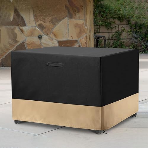 Miniatura 10 de Stanbroil Cubierta cuadrada para hoguera de 42 pulgadas, cubierta impermeable para patio para mesa de fogata al aire libre, cuenco de fuego, muebles