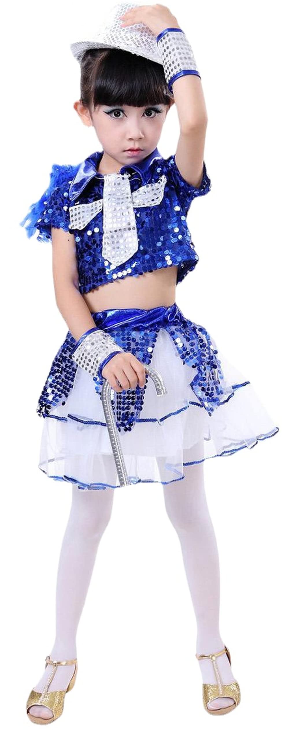 Kid girl danze weare Amazon.co.jp: Boys and Girls Dance Costume, Hip Hop, Kids, Sequin, Dance  Costume, Kids, Loose Jazz Dance, Boys, Glitter, Dance Wear, Stage Clothes  (Women Blue, 100) : Toys & Games