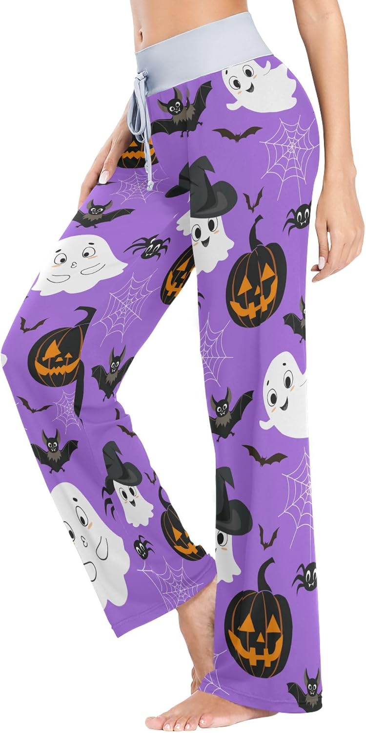 Fisyme Pajama Pants for Women Pjs Bottoms Drawstring Wide Leg Jogger Lounge Yoga Sweat Pants - Image 3