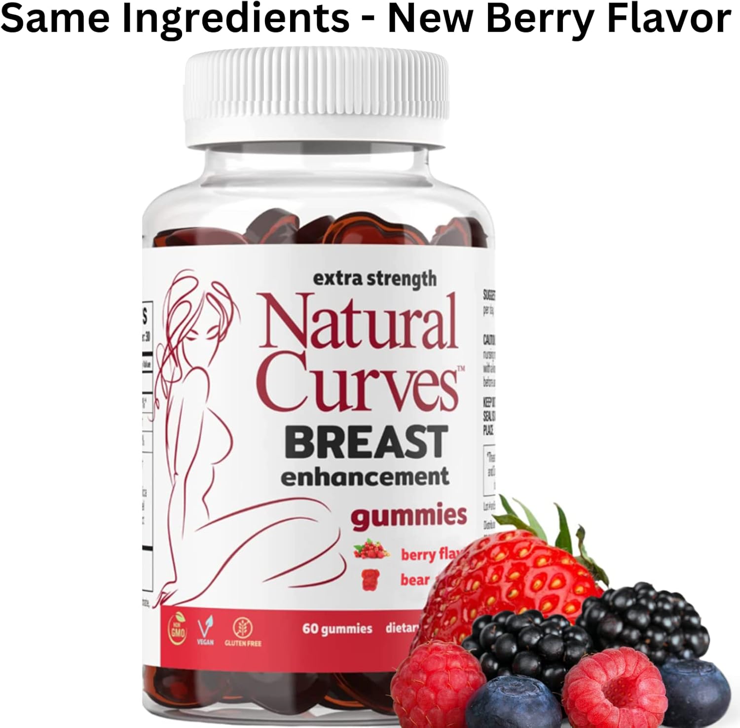 Breast Enhancement Gummies – Bust Firming & Lifting Support – Plant-Based Herbal Formula for Fuller, Perkier Breasts – Feminine Health Supplement – Made in USA – 60 Gummies - Image 2