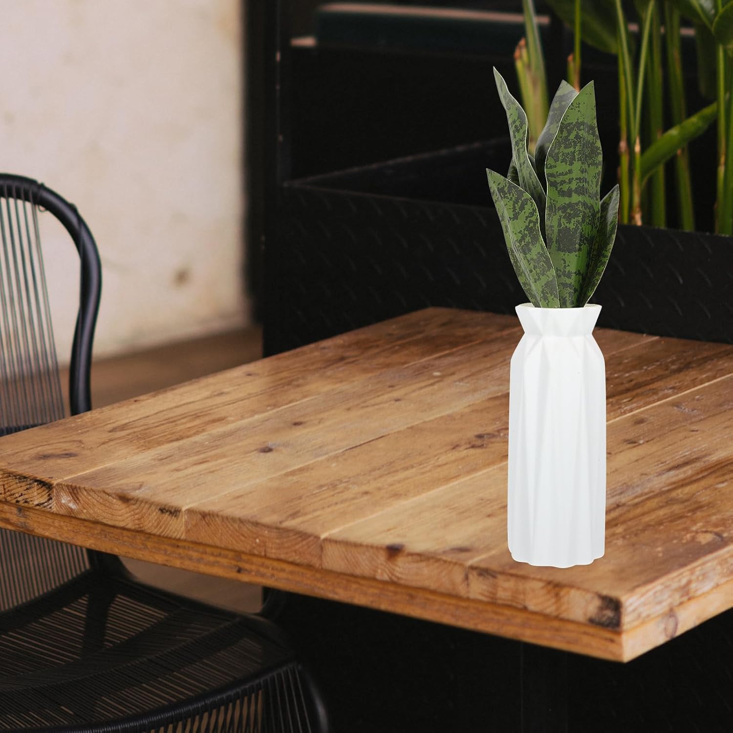 Artificial Sansevieria Plants Fake Snake Plant Faux Tropical Greenery Leaves Stem for Home Office Store Garden Decor Green2 32.5X13X10CM - Image 6