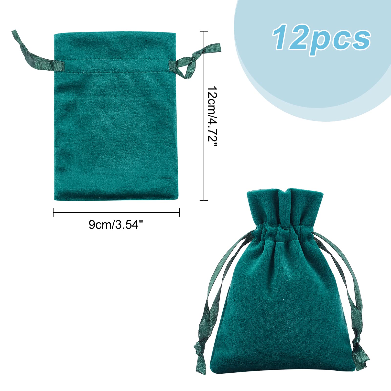 Palmhomee Sacchetti Regalo In Velluto Con Coulisse: 24 Pezzi, 15,2 X 20,3 Cm, Colori Misti - Per Gioielli, Bomboniere E Piccoli Oggetti - 2