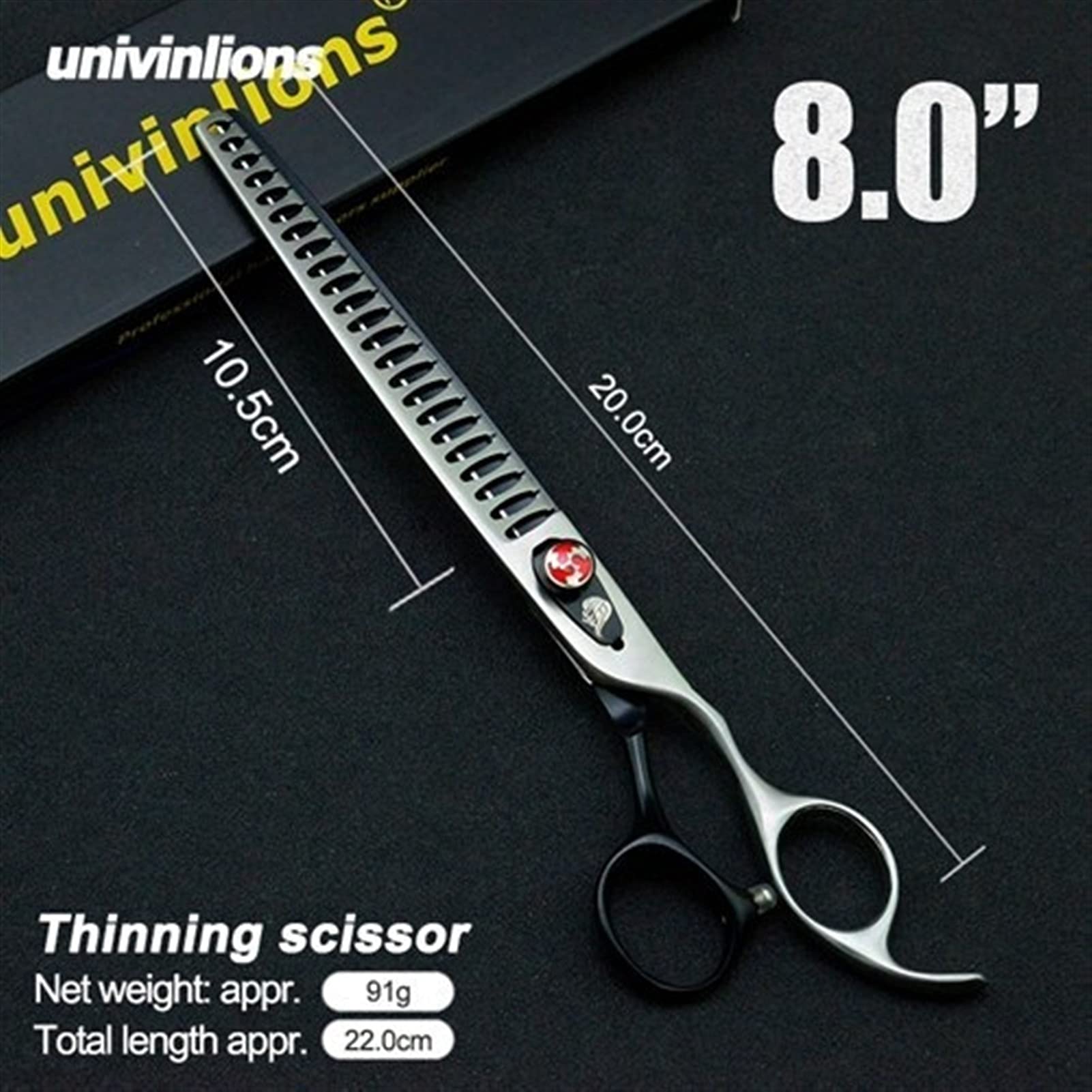 8" Pet Dog Grooming Scissors Thinning Scissors Dog Grooming Shears Pet Scissors Animals Cat Shears Chunkers Dog Hair scissors (Color : Silver)