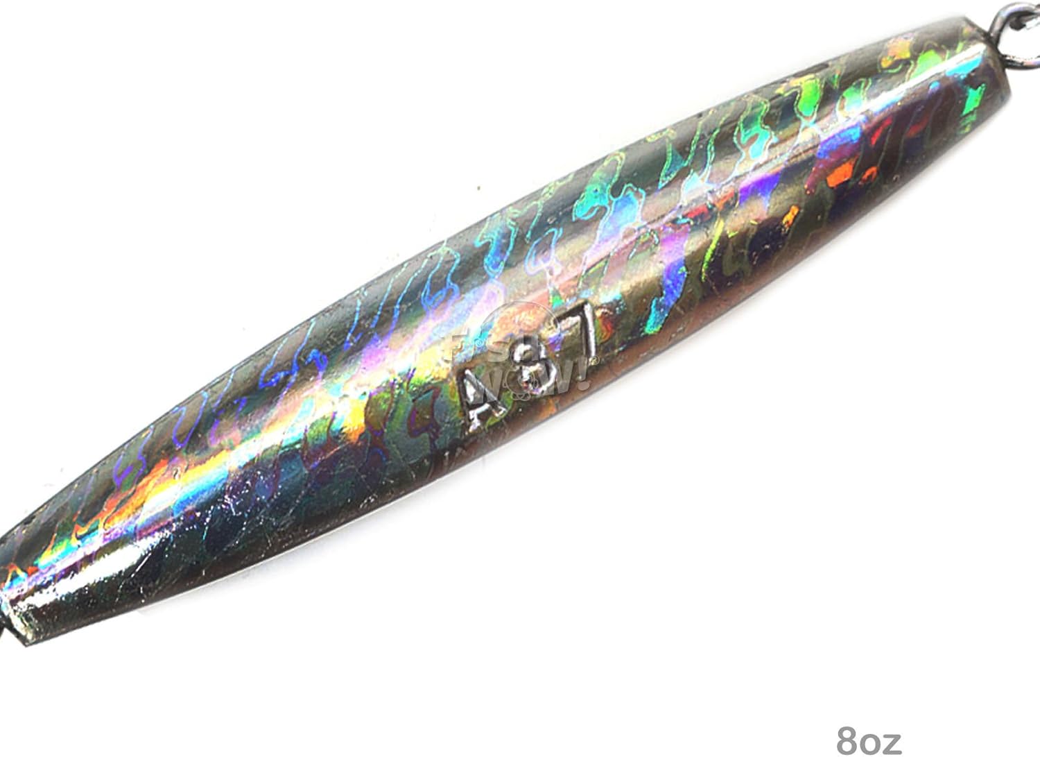 6 Pieces 8oz Glow Diamond jigs + 8oz Chrome Diamond jigs + 8oz Mylar Holographic Laser jigs with Treble Hooks