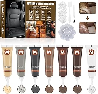 Leather Repair Kit, 7 Colors Leather Filler, Leather Repair Paste, Leather Scratch Repair, Leather Restorer for Sofas, Leather Colour Restorer, For Car Seats, Sofas, Jackets