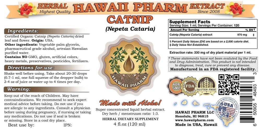 Catnip (Nepeta Cataria) Liquid Extract 4 oz