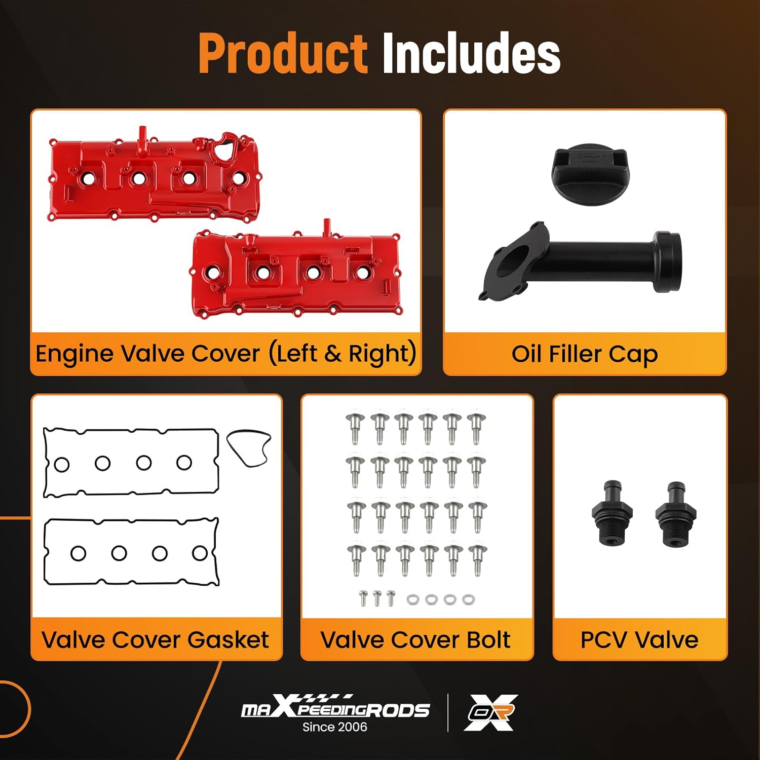 maXpeedingrods Upgraded Aluminum Engine Valve Cover for Infiniti QX56 for Nissan Armada Pathfinder Titan NV2500 NV3500 VK56DE 5.6L 2004-2016 Replace 13264-ZE01A 13264-ZE00A