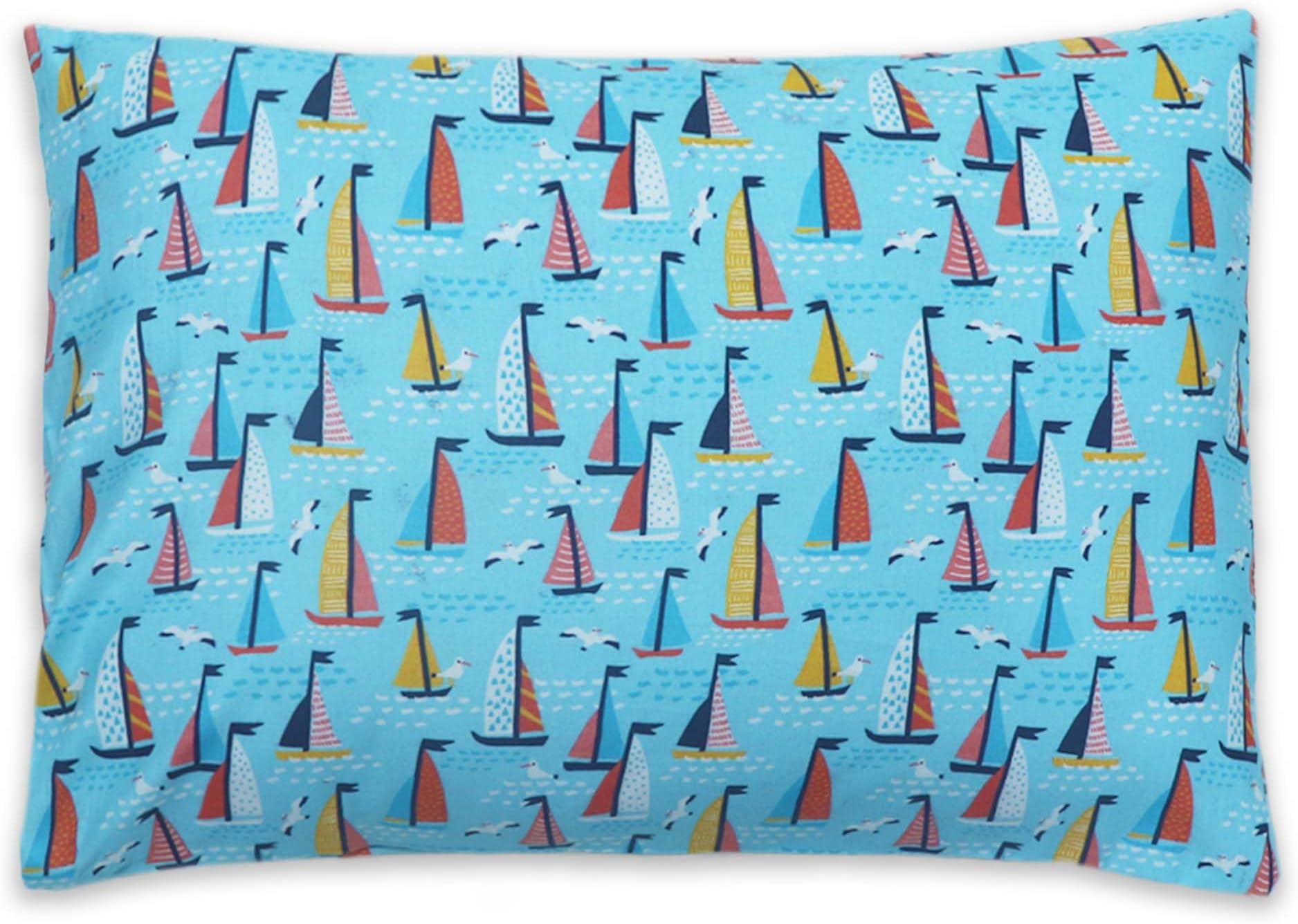 KRADYL KROFT Toddler Pillow with 100% Cotton Removable Cover - 20 X 15 Inches | Children Pillows | Baby Pillows - Sail Time
