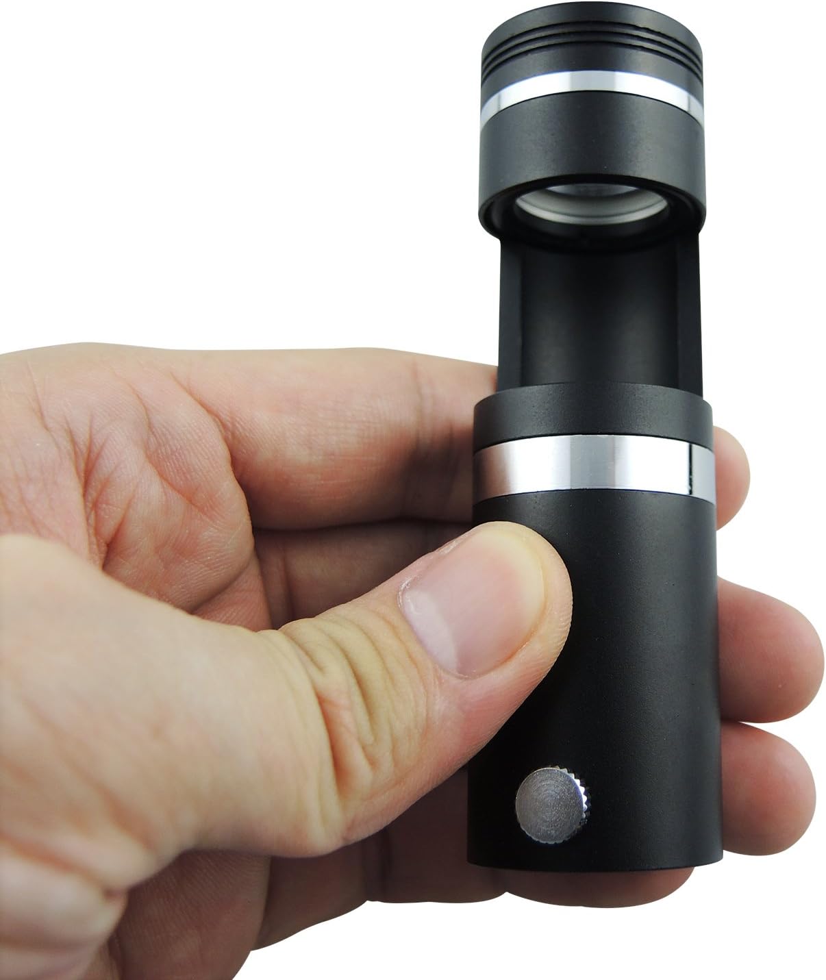 Darkfield Loupe with Flashlight LED Jewelry Magnifier Loupe, Polariscope 18mm 10x Handheld Dark Field Hastings Loupe Gemstones Gemological Testing Diamond Jeweler Tool