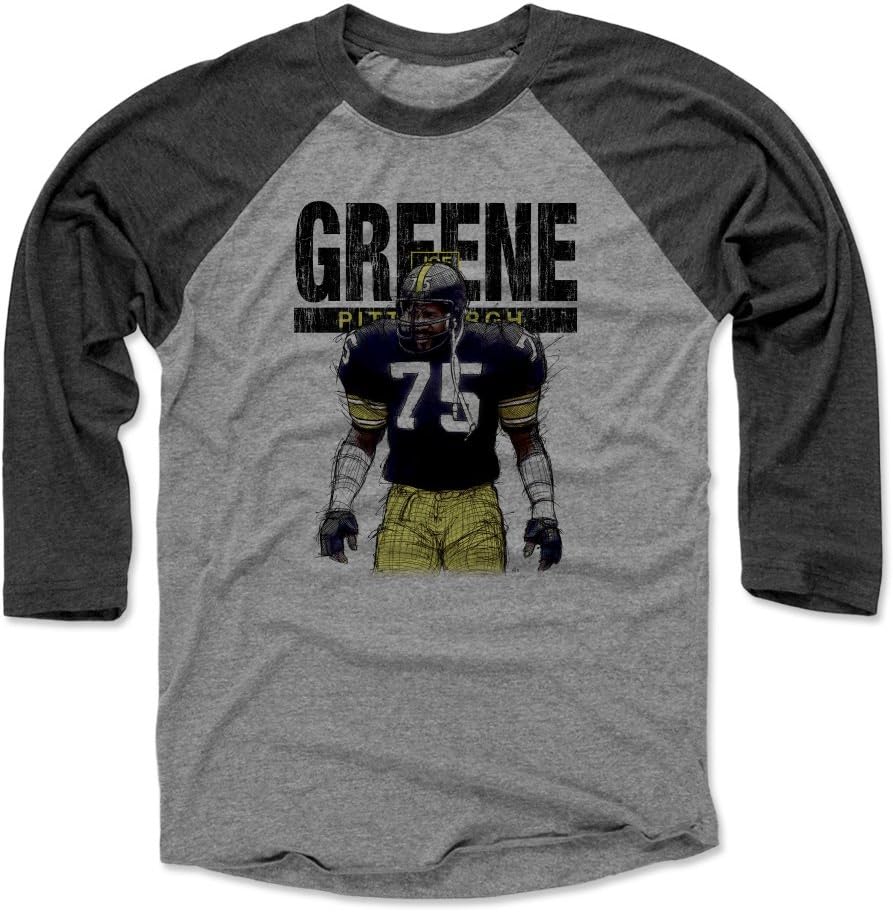 500 LEVEL Mean Joe Greene 3/4 Sleeve Raglan T-Shirt - Joe Greene Sketch