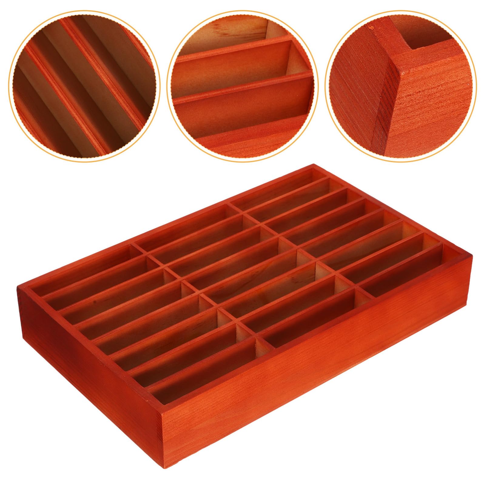 iplusmile Scatola Portaoggetti Scomparti Multipli in Legno per Cellulari Organizer Multi-scomparto Supporto Spazioso per Gestione e Esposizione Telefoni per Ufficio, Aula e Sala Riunioni
