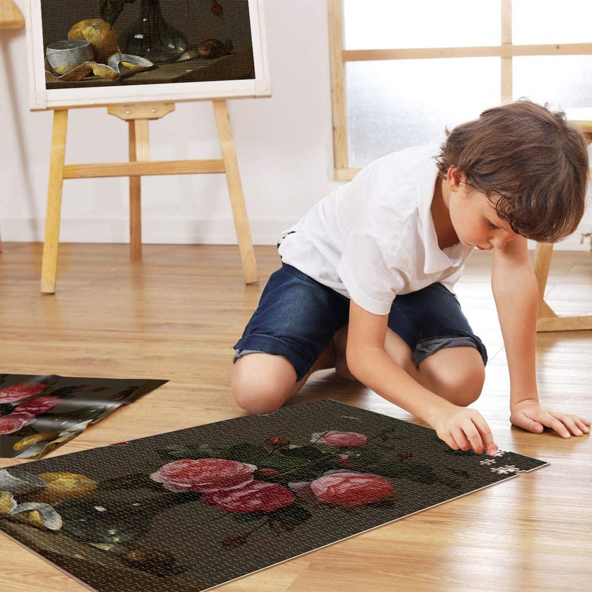 Blumenstillleben Puzzle 2000 Teile für Erwachsene Anspruchsvoll, Aber lustig und humorvoll Verbessern Sie das Gedächtnis 70x100cm