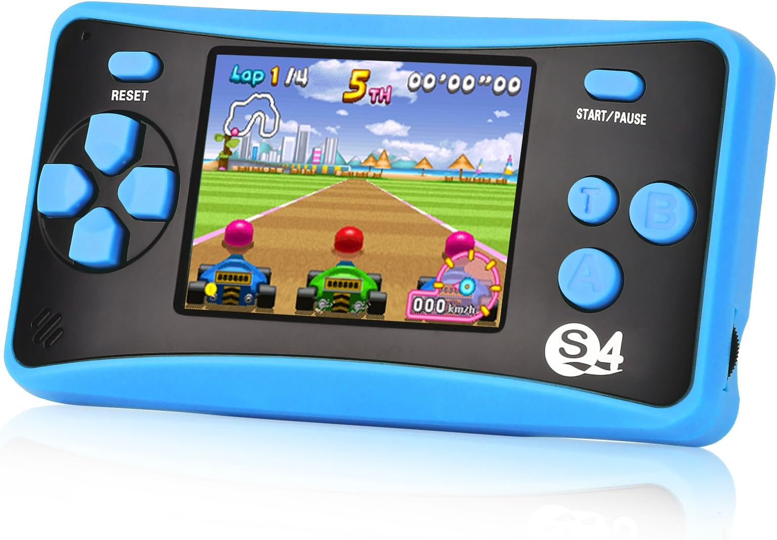 Handheld Game for Kids Ages 4-10, 2025 Upgraded, 142 Classic Mini Games, TV Output, 2.5" LCD Screen, Portable Arcade System, Birthday for Children-Blue