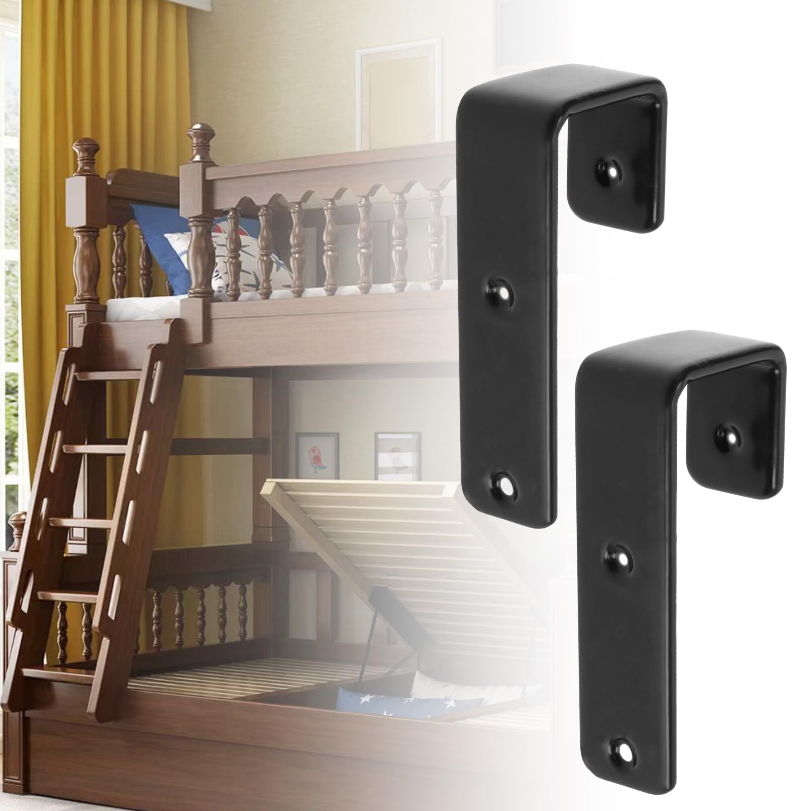 MOROBOR 2 Ganci Rivestiti In PVC Per Scale Da Letto, Ganci In Ferro