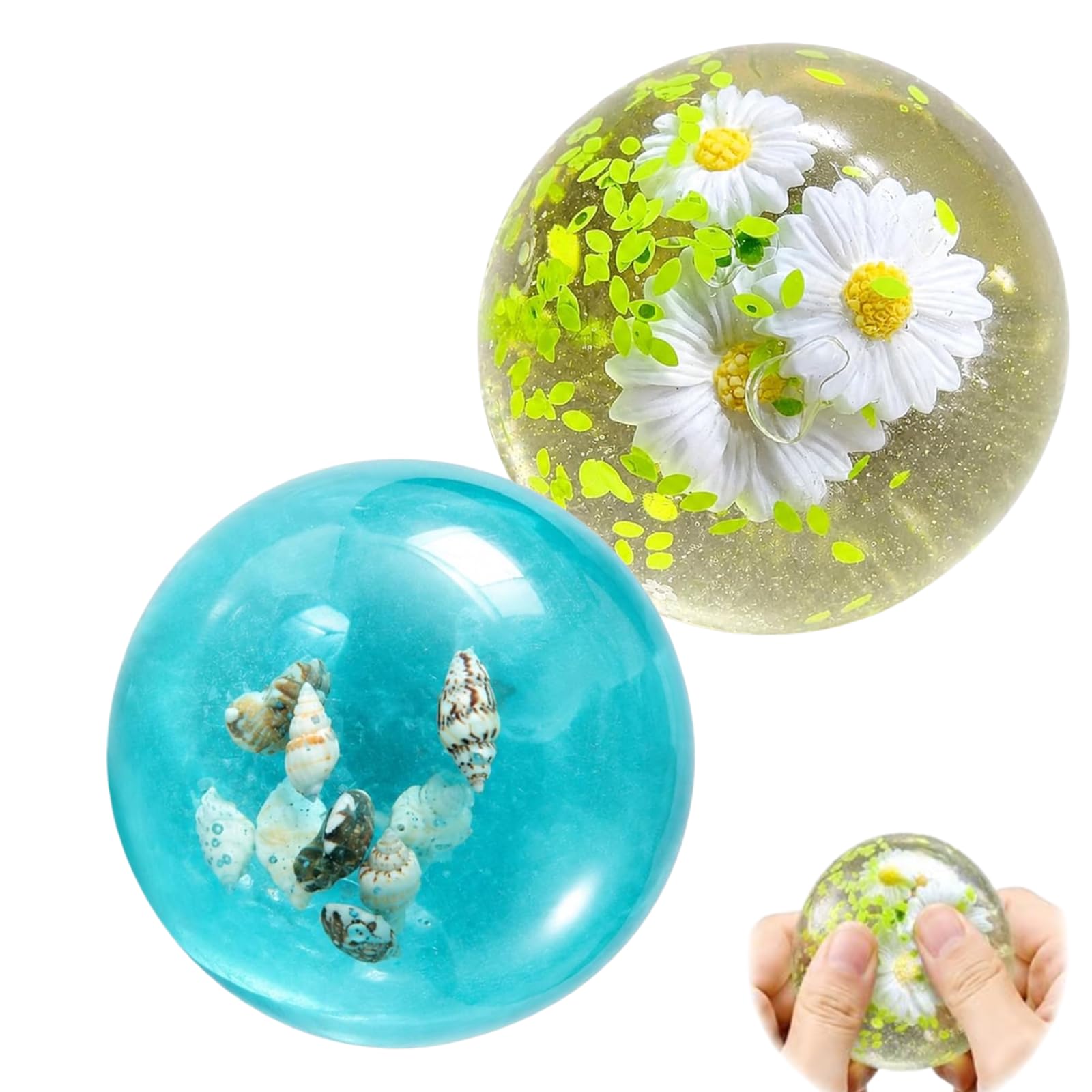Coconut Oil Squishy, Coconut Oil Stress Ball – Super Soft,Shapeable No Rebound Stress Relief Ball,Reusable,Easy to Clean, Washable,Fun Anxiety Gift for Adults & Kids (6cm*6cm) — image 1
