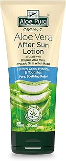 Organic Aloe Vera Aftersun Lotion, Natural, Vegan, Cruelty Free, Paraben & SLS Free, Soothing, 200ml