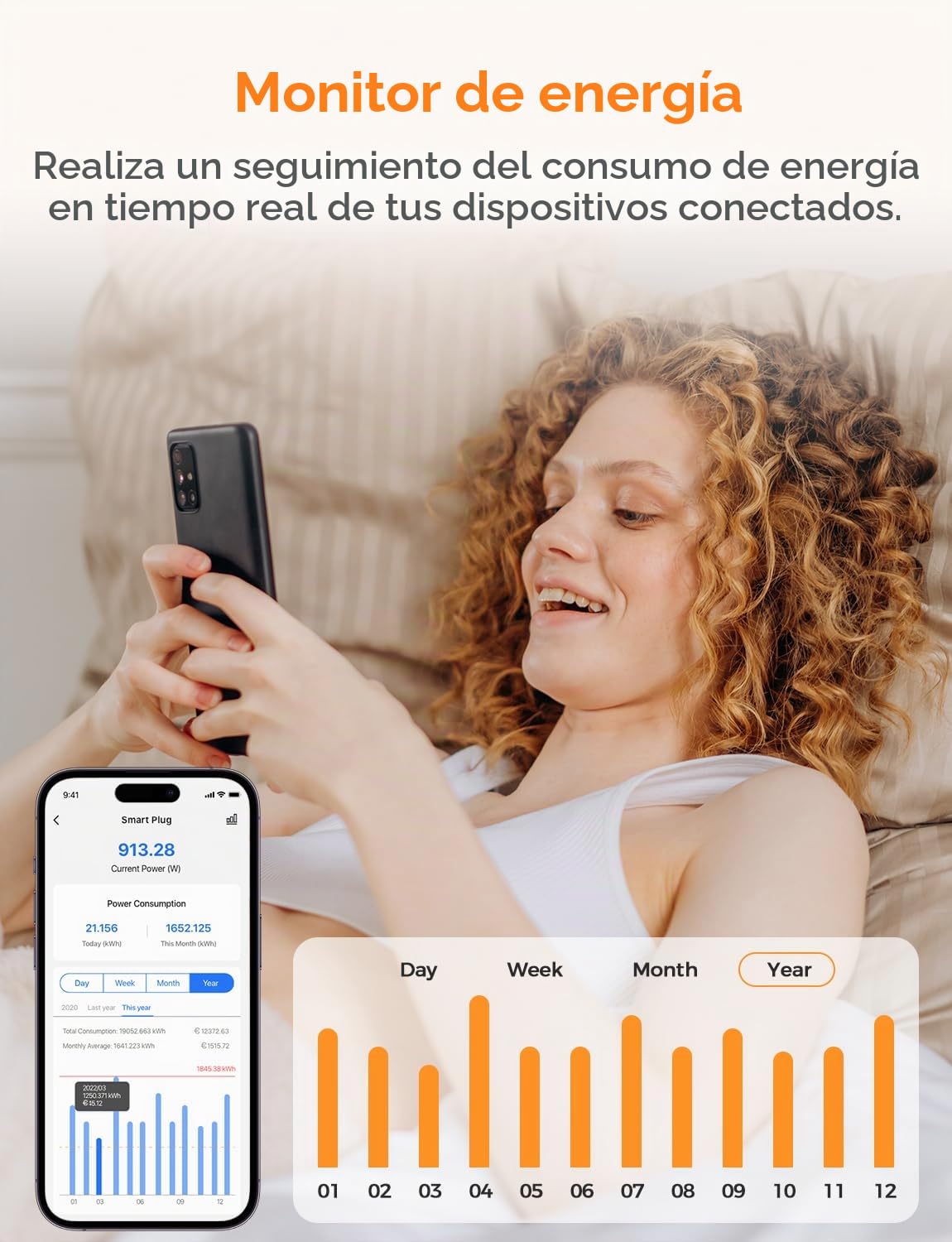 Refoss Enchufe Inteligente para Apple HomeKit, WiFi, Temporizador de 16A con Monitor de Energía, Control Remoto y por Voz, Compatible con Siri, Alexa y Google Home, 4 Piezas