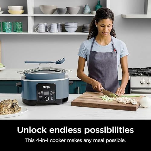 Miniatura 8 de Ninja Foodi PossibleCooker PRO 8.5Qt Multicooker 8 en 1 olla de cocción lenta, horno holandés, calentador de pan salteado al vapor, tapa de vidrio,
