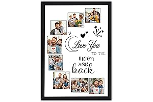 Personalized Photo Collage Frame: A Moonlit Tapestry of Memories