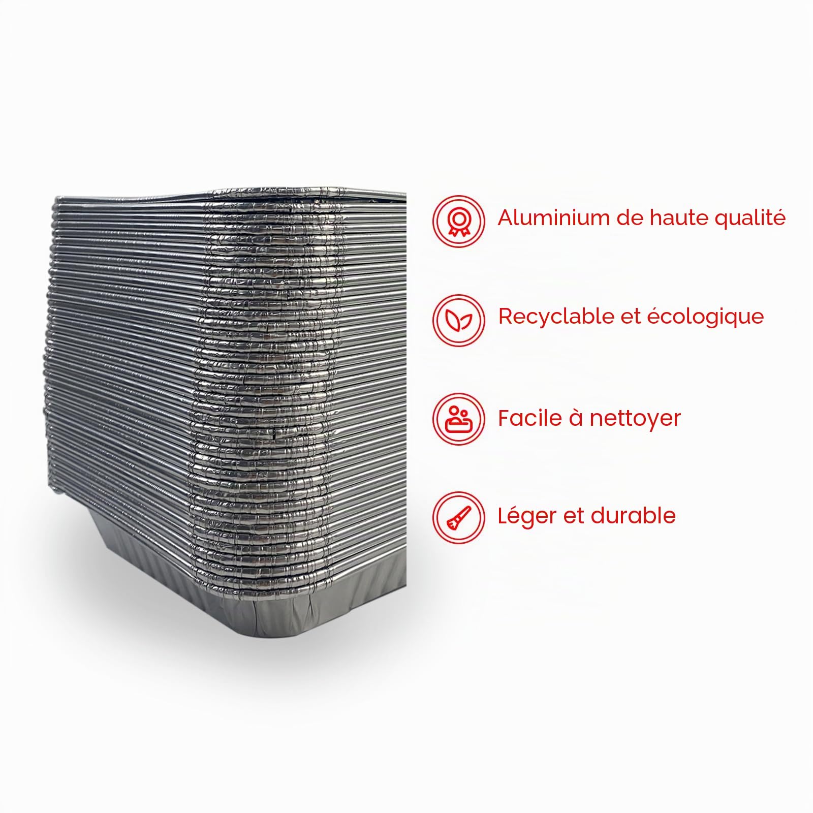 Lot de 40 bacs d'égouttement en aluminium pour barbecue Ninja OG701 Woodfire - Bac à graisse également compatible avec Weber Spirit, Genesis, Q Series Grill