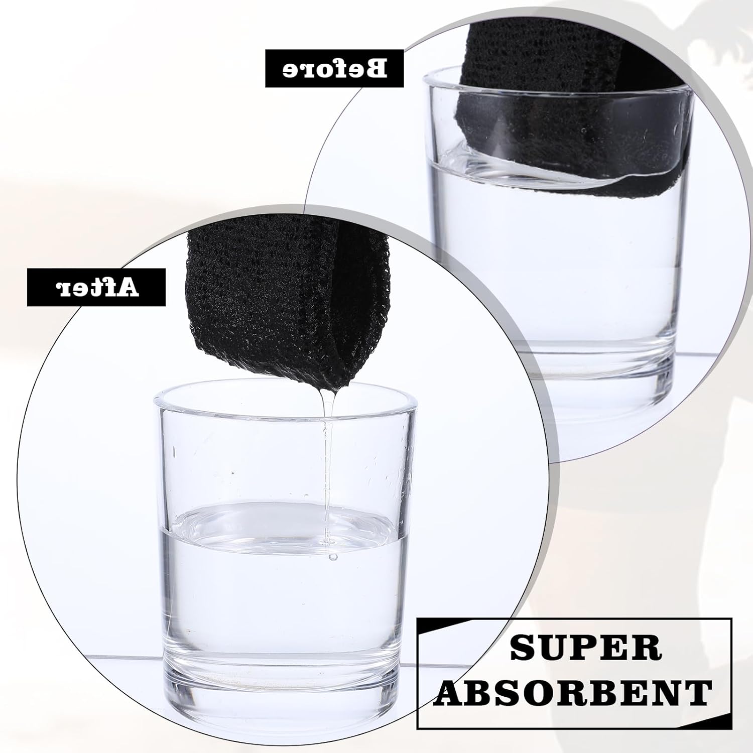 4PCS Sweat Band, Black Sweatbands Sport Headband for Men Women Polyester Moisture Wicking Head Band for Athletic Exercise Running Tennis Basketball Yoga Fitness Working Out - Image 3