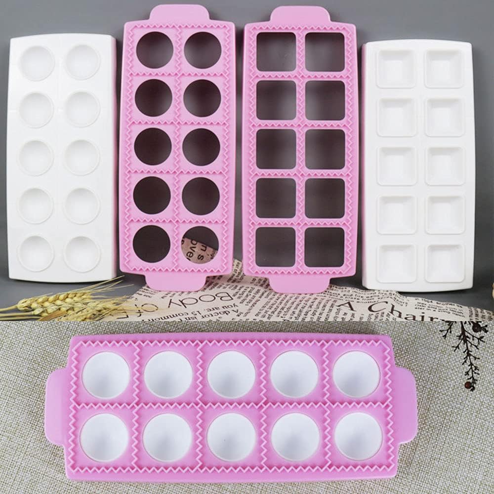 2PCS Mould for Round Ravioli Square Italian Ravioli Trays Mold Ravioli