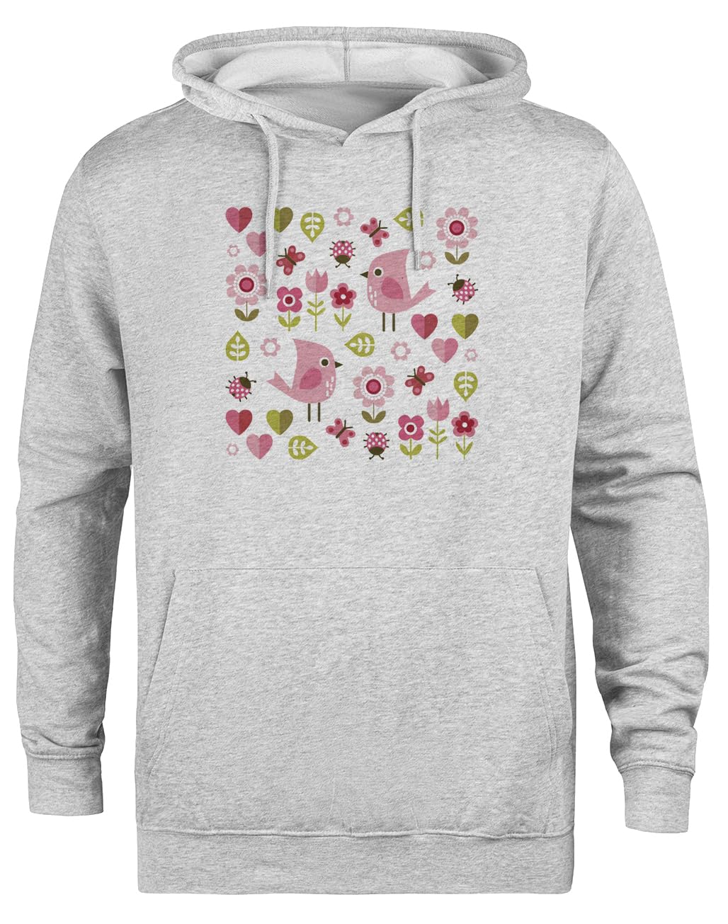 Ogród Miłości Unisex Szara Bluza Ekologiczna z Kapturem Unisex Grey Hoodie Eco-Friendly Hooded Jacket