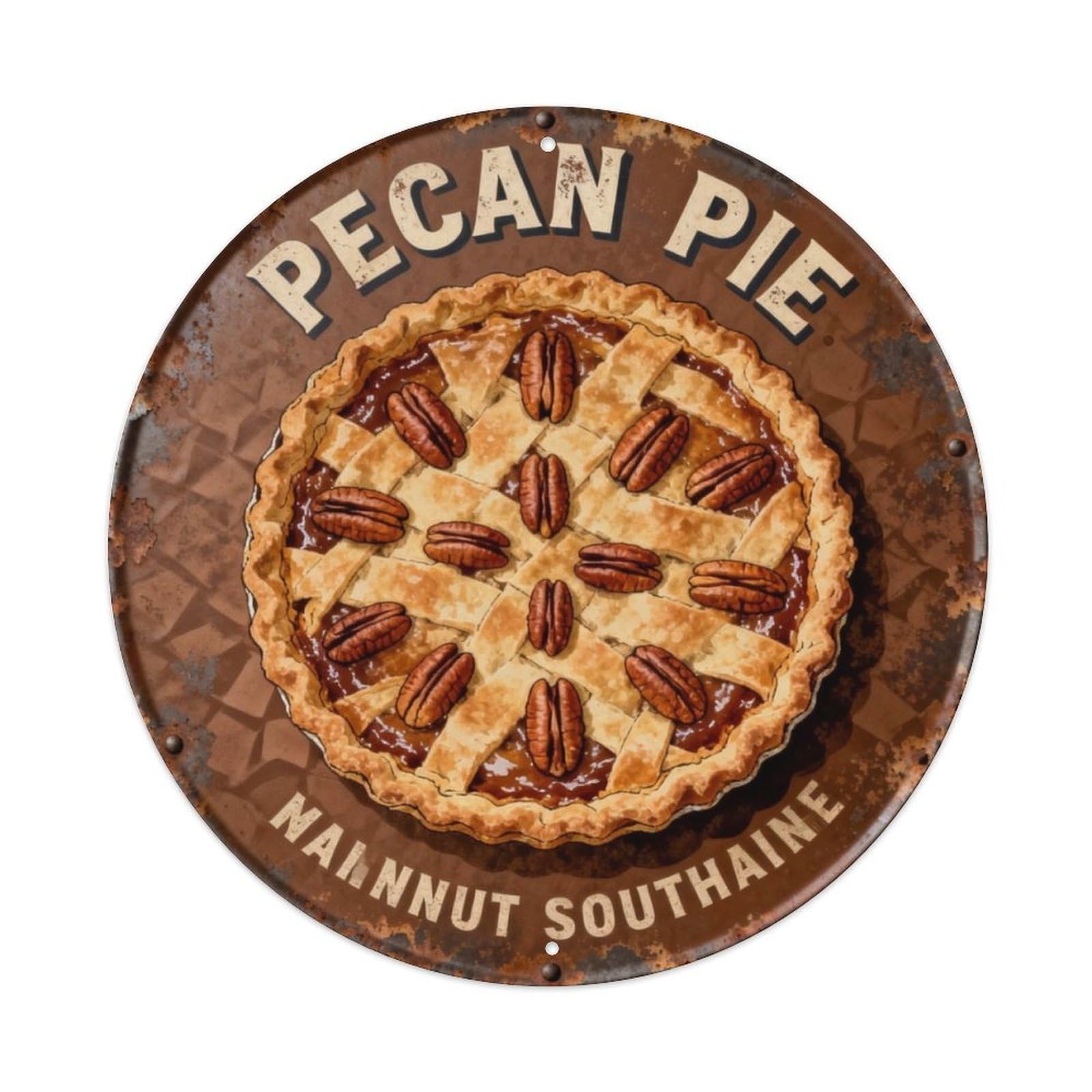 PECAN PIE Metal Tin Sign Plaque