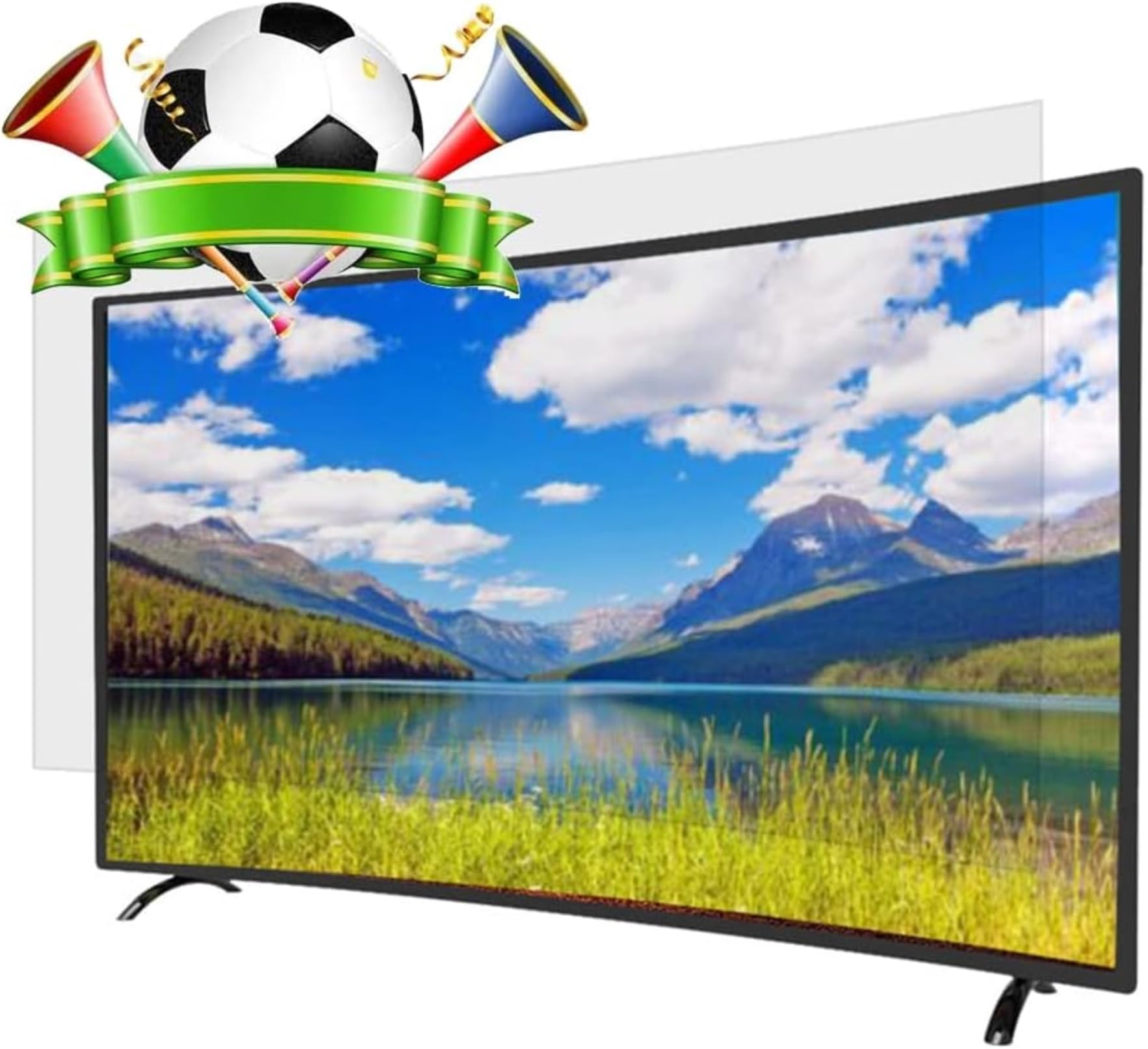 Protector de pantalla de TV, protector de pantalla esmerilado antirreflejos, filtro mate anti-UV para televisores LCD, LED, OLED, QLED 4K HD, reductor de reflejos, película sin burbujas, fácil