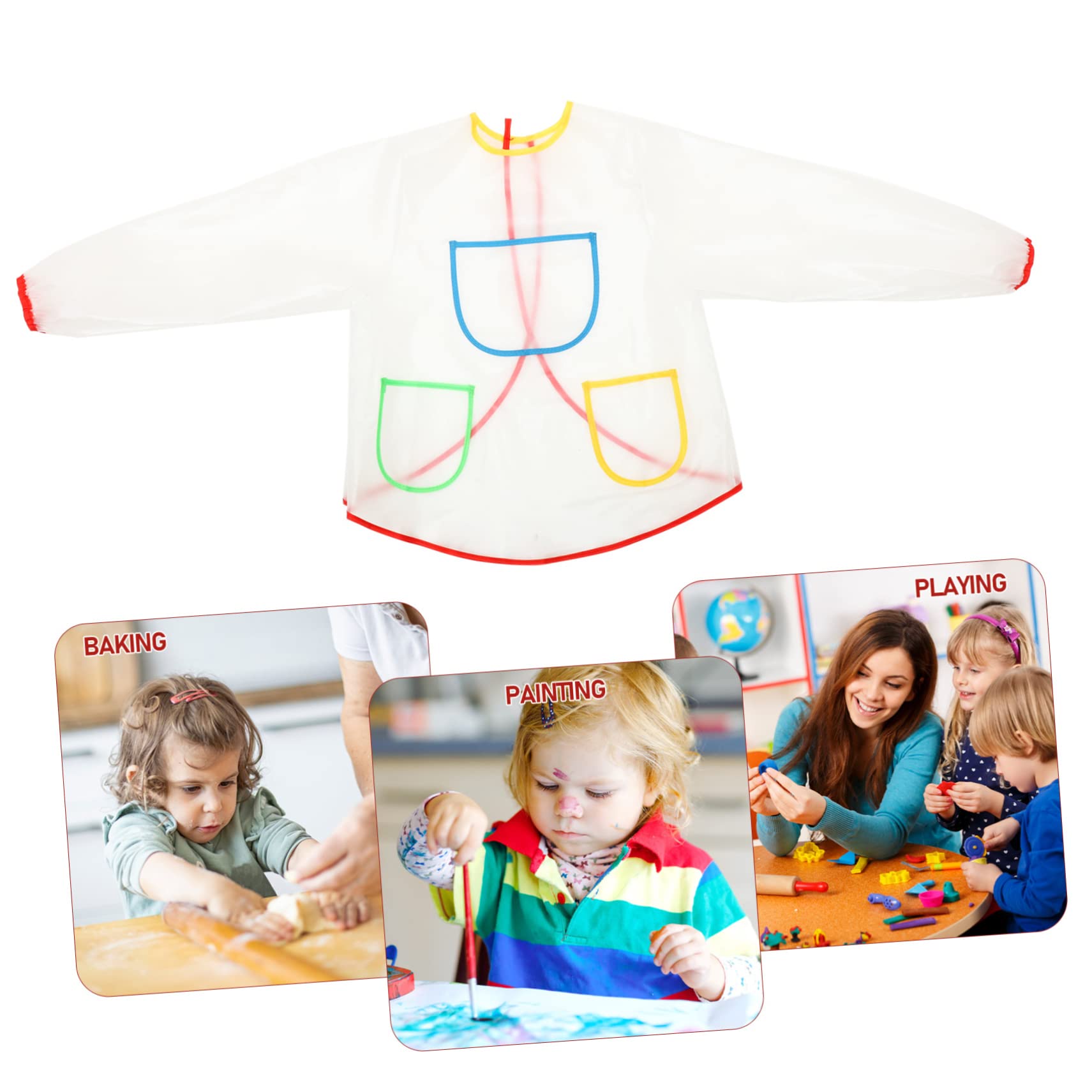 Toyvian 3 Piezas delantal de pintura delantales para niños baberos para niños pequeños de de cocina para pintado ropa de trabajo Accesorios niño pequeño Eva