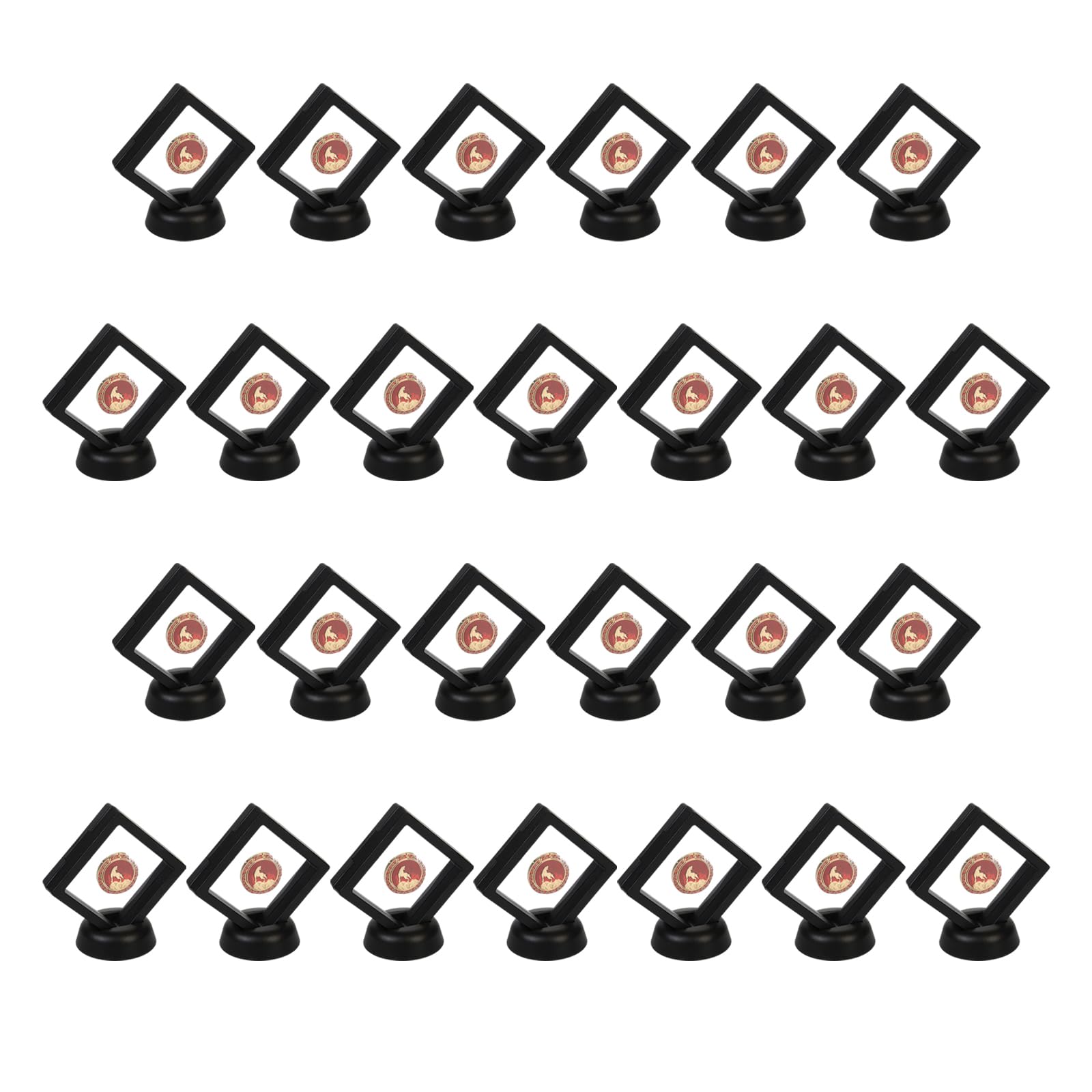 Kalttoy Of 30 Necklace and Earring Organizers Case Rustproof Protective Clear Top Sturdy PU Acrylic PU Acrylic Organizers