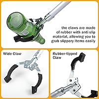 Vista 3 de Tatuo 4 piezas de herramienta de agarre de 39 pulgadas con mandíbula giratoria, herramienta de recogida de agarrador de alcance, herramienta