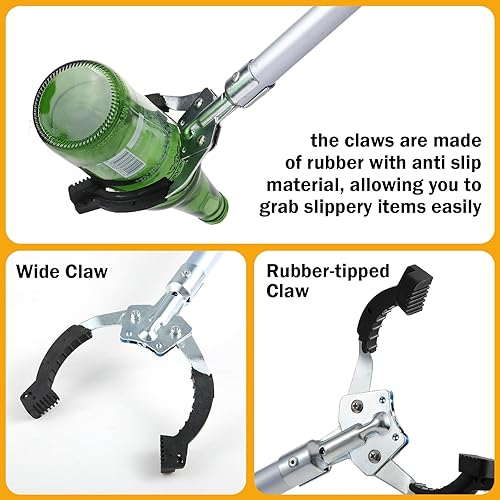 Miniatura 3 de Tatuo 4 piezas de herramienta de agarre de 39 pulgadas con mandíbula giratoria, herramienta de recogida de agarrador de alcance, herramienta de