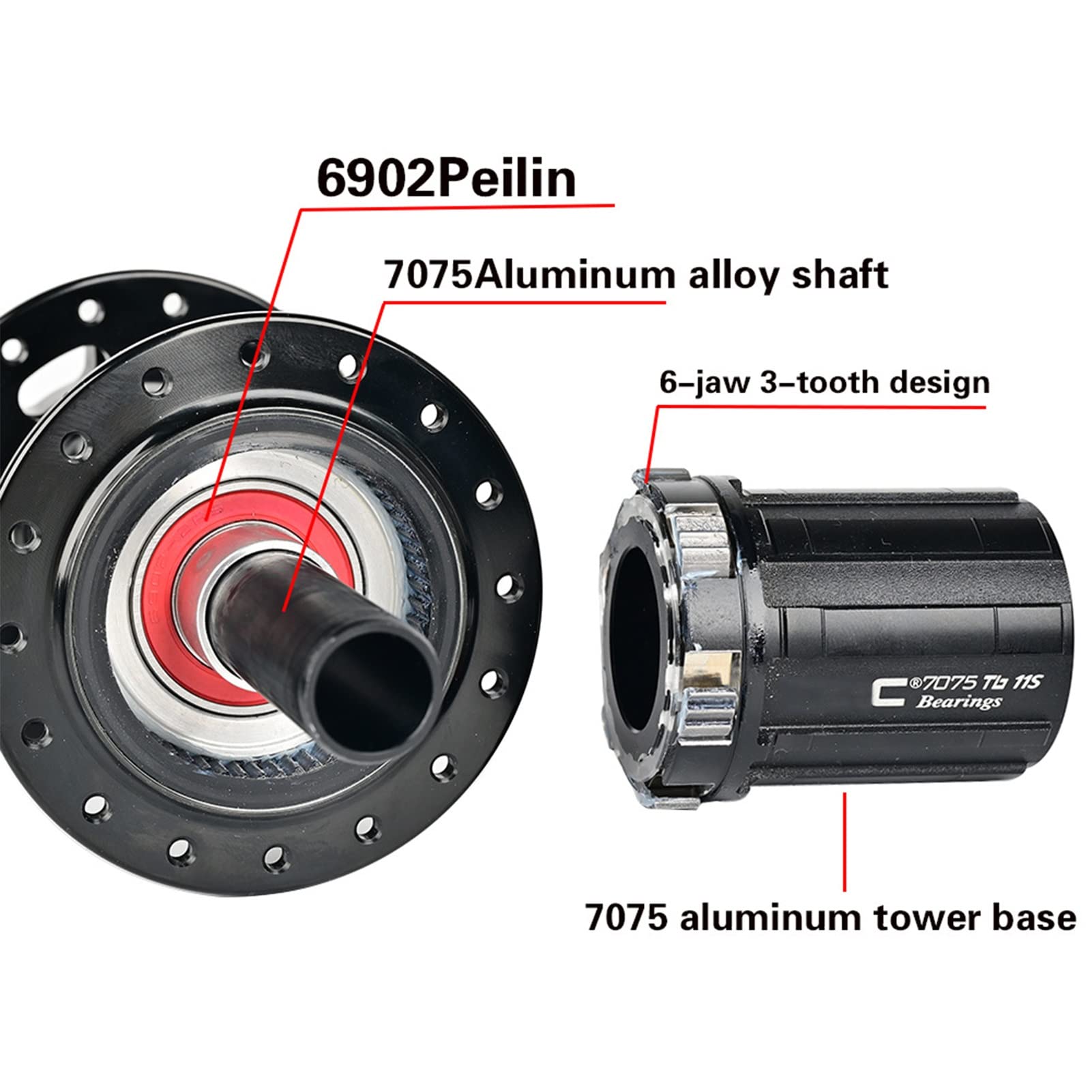 Amazon | ロードバイクハブ 32 28 穴スルーアクスルハブセットフロント