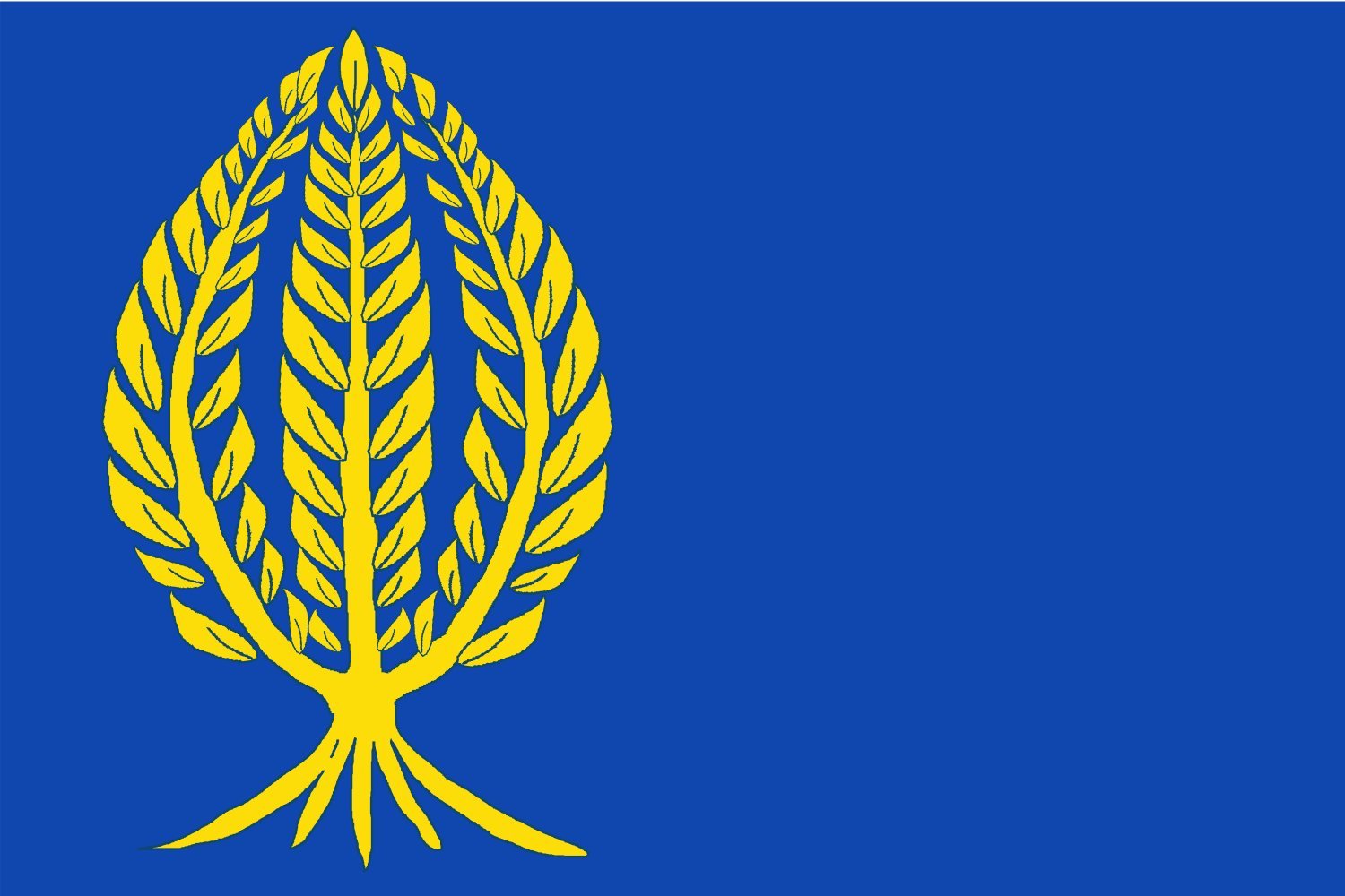 Drapeau Large Mata de los Olmos grand pavillon en tissu bleu azur