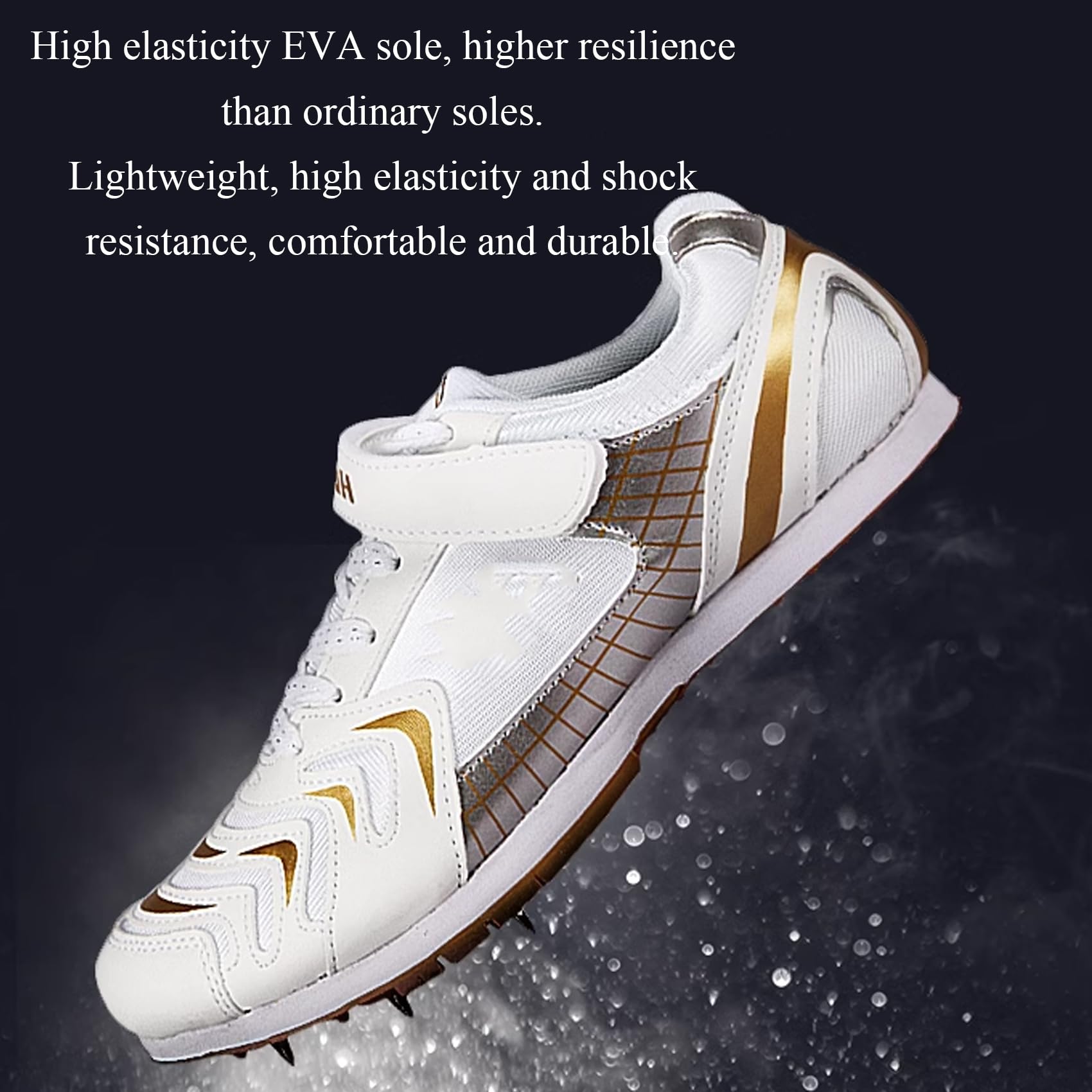 Leichtathletik Spikes Carbon Platte Leichtathletik Sprint Spikes Sneaker Professional High Springback Dash Race Training Sportschuhe(beige,10/43)