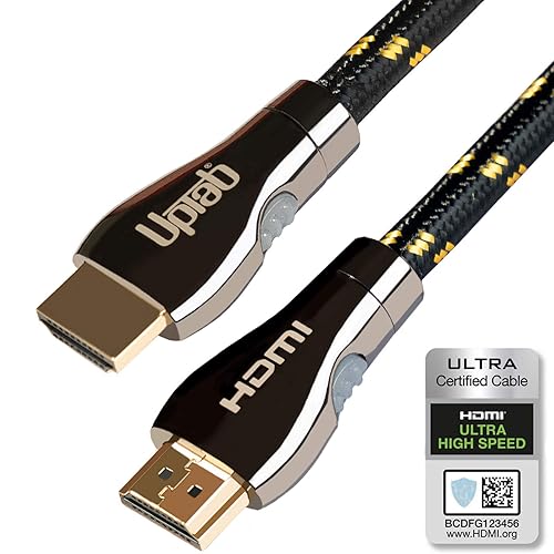 Cable HDMI certificado de 6 pies (HDMI 2.1 10K 8K) HDMI de ultra alta velocidad HDR 48Gbps eARC VRR Dolby Atmos Vision para PS5 Xbox Series X RTX