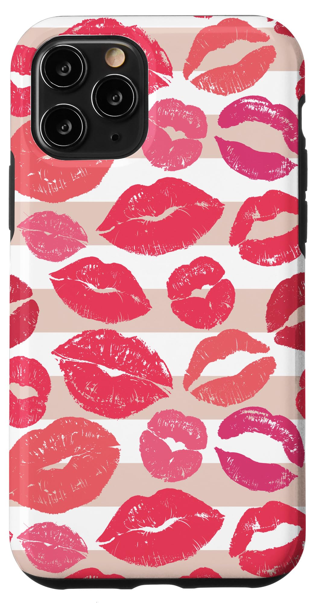 iPhone 11 Pro Cute Pink Lip Print Lipstick Kiss Pattern Case
