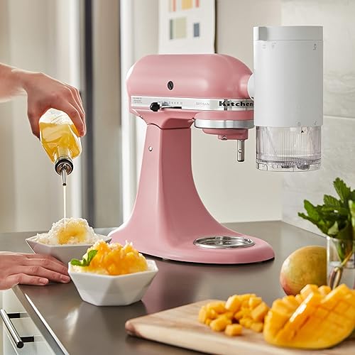 Miniatura 7 de KitchenAid Accesorio para batidora de pie, paquete de golosinas congeladas, accesorio de hielo de afeitar con exprimidor de cítricos, KSMSIA y JE,