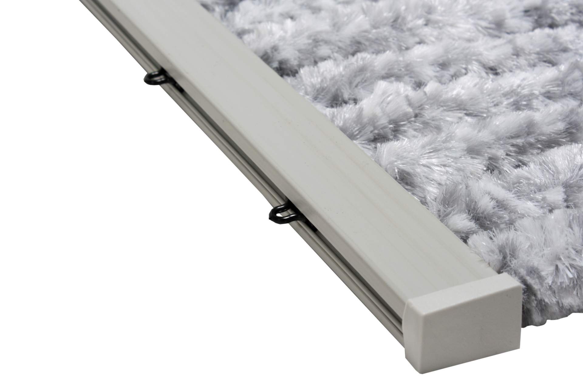 Unbekannt Flauschvorhang 90 x 200 cm Chenille Türvorhang grau Vorhang