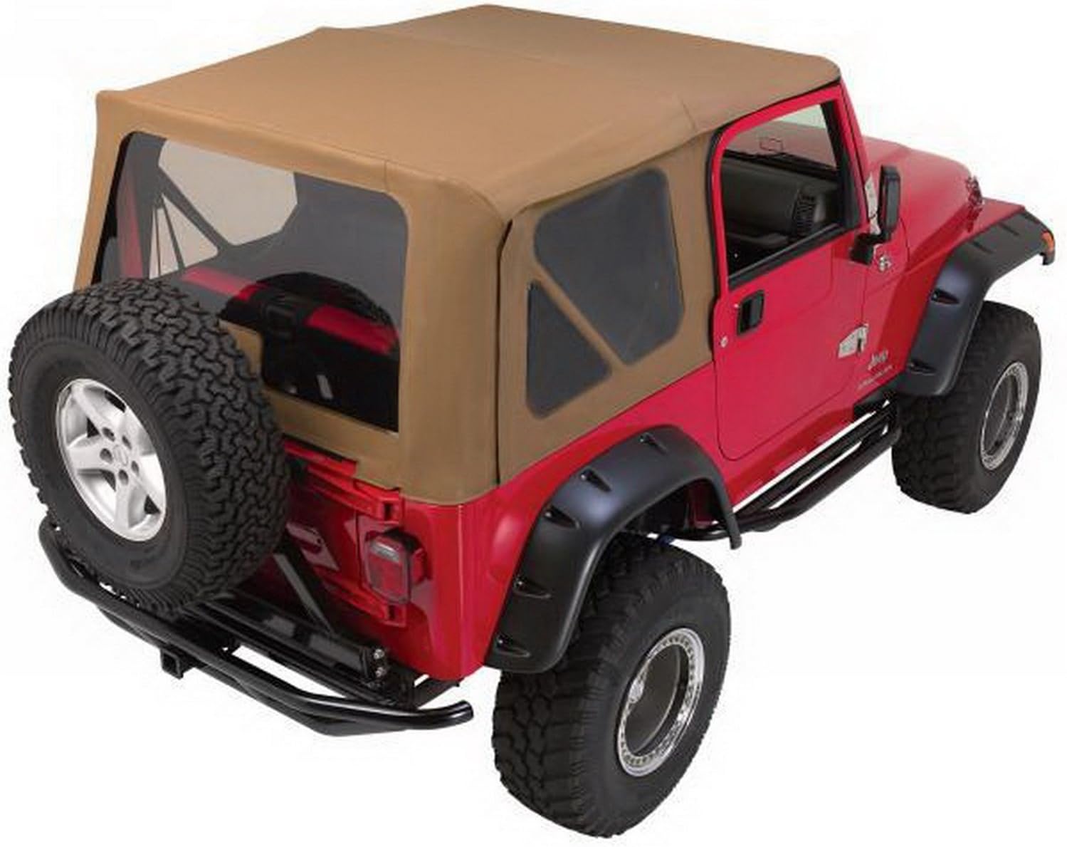 RAMPAGE PRODUCTS Complete Soft Top for Jeep Wrangler TJ | Tinted Windows, Includes Frame & Hardware, Vinyl, Black Diamond | 68836 | Fits 1997-2006 Jeep Wrangler TJ with Full Steel Doors
