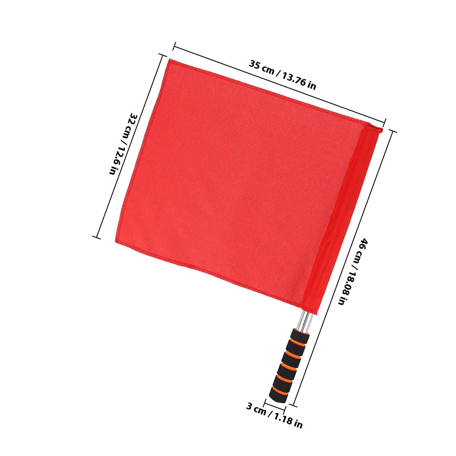 Lot de 4 Drapeaux d'Arbitre de Signalisation de Course en Tissu Résistant Rouge et Vert