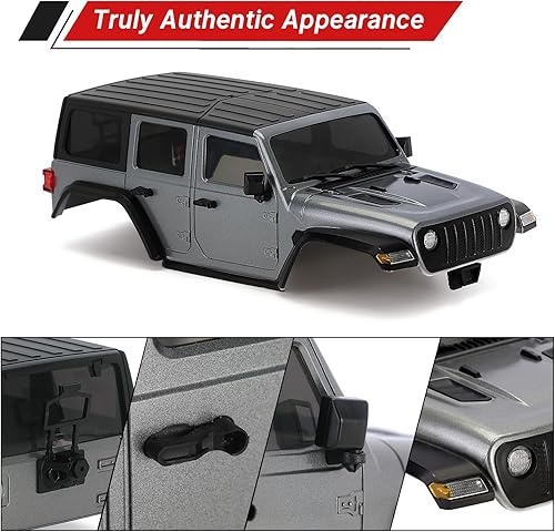 Miniatura 2 de INJORA Carcasa de distancia entre ejes de 6.10 pulgadas de 4.69 oz, kit de cuerpo de tapa dura ABS con parachoques delantero trasero para TRX4M