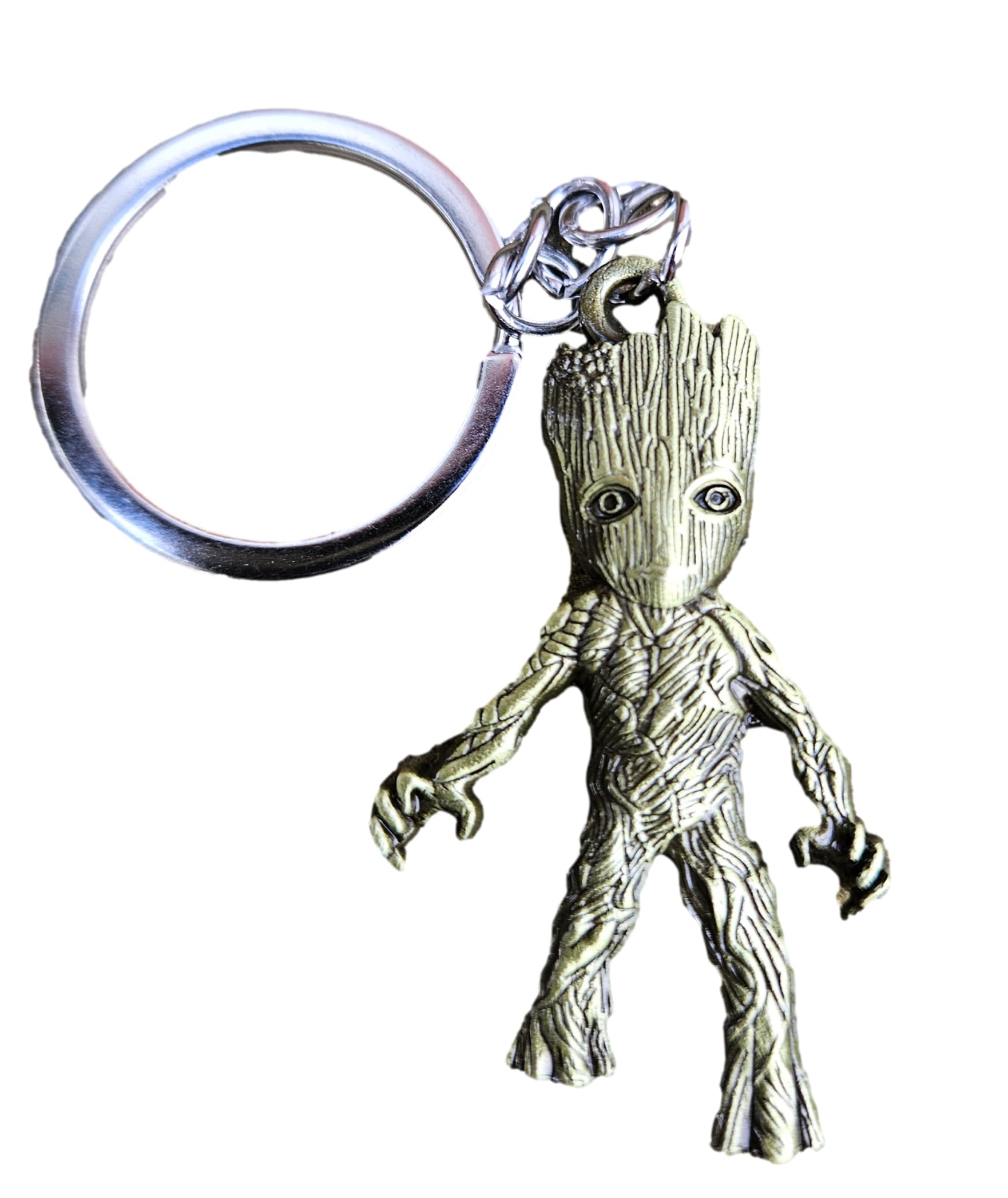 Teenage Baby I Am Groot Guardians of the Galaxy Bronze Enamel Keyring