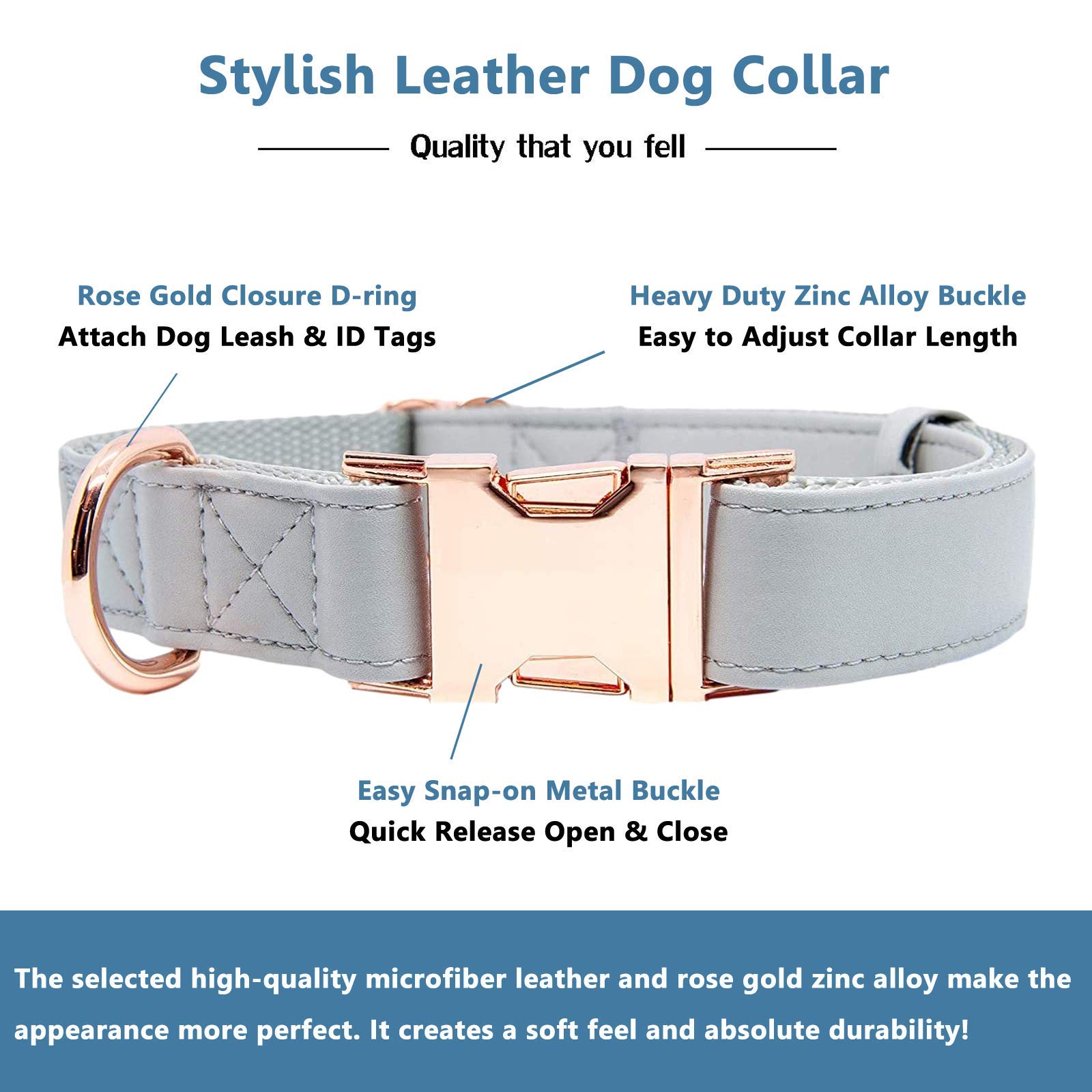 Runwingpet Hundehalsband & Leine Set – Weiches Leder, Verstellbar Mit Rostfreier Schnalle, Größe L Für Große Hunde (Grün)