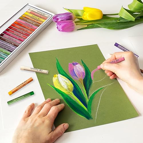 Miniatura 7 de EXTRIC Pasteles suaves de 25 colores, crayones al óleo para niños y artistas