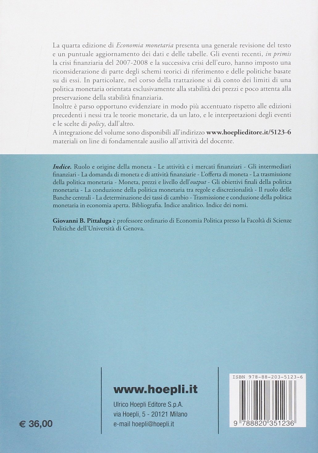 Economia monetaria: Moneta, istituzioni, stabilità