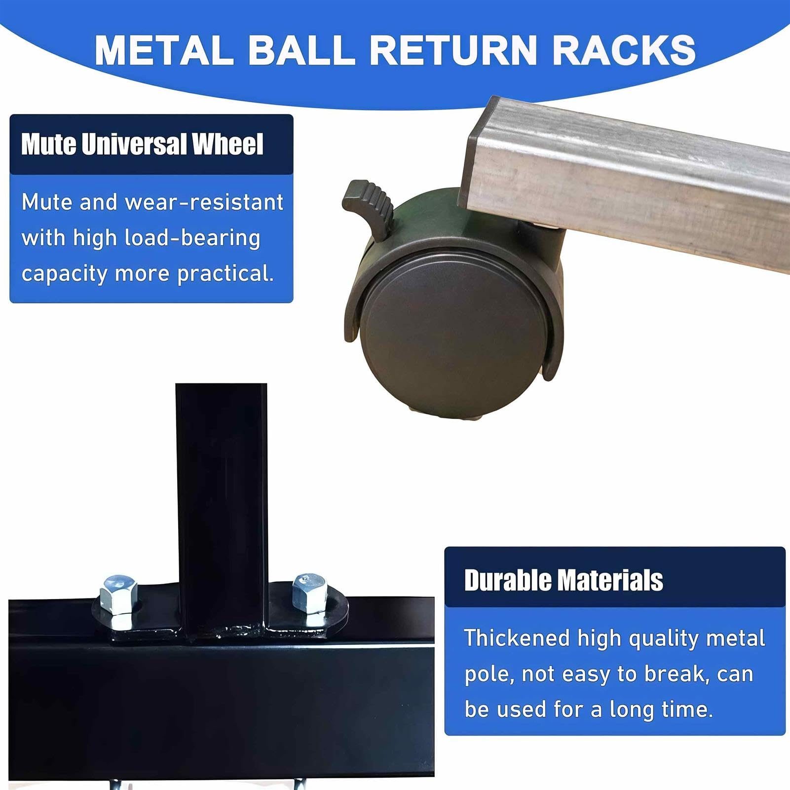 Rete di cattura per palline da ping pong, rete pratica di rotolamento per allenamento multi-palline, collettore portatile per palline da ping pong per trapani